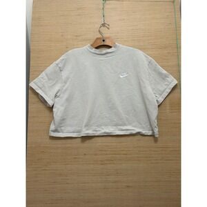 Nike Light Gray Cropped Tee